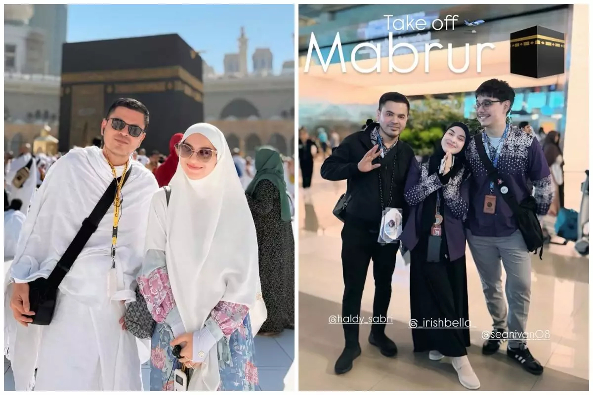 Usai wakafkan masjid dari mahar nikah, ini 7 momen Irish Bella dan Haldy Sabri berangkat haji