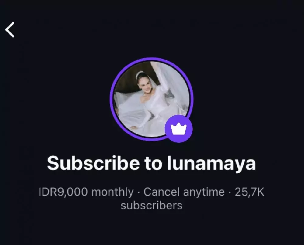 penghasilan seleb konten eksklusif instagram  © 2025 Instagram