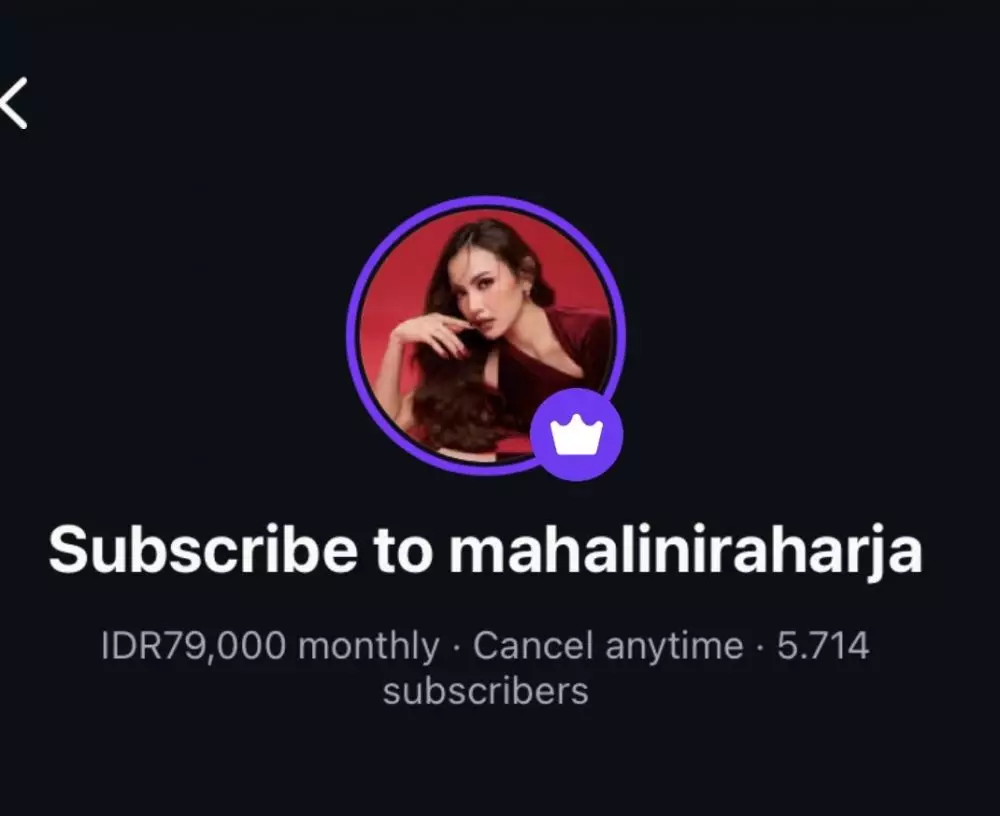 penghasilan seleb konten eksklusif instagram  © 2025 Instagram