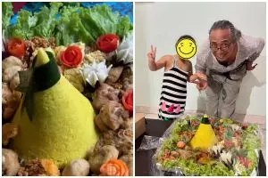 Ultah ke-31, cewek ini dapat tumpeng homemade full effort dari orang tua, selevel buatan catering