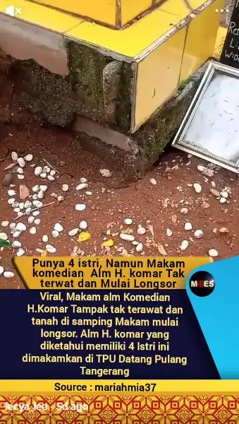 Anak komedian Qomar murka usai viral video makam ayahnya © TikTok