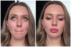 Bukan untuk samarkan noda, wanita ini jajal concealer untuk lipstik, hasilnya bikin bibir auto plumpy