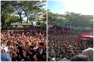 Mirisnya nyari kerja di Indonesia, jobfair Bekasi dipadati ribuan pencari kerja ini berujung ricuh