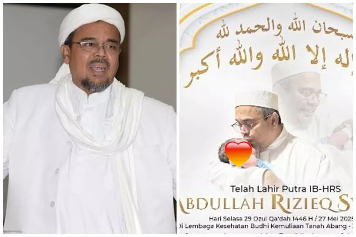 Habib Rizieq umumkan kelahiran anak laki-laki dari istri muda, kembali jadi ayah di usia 59 tahun