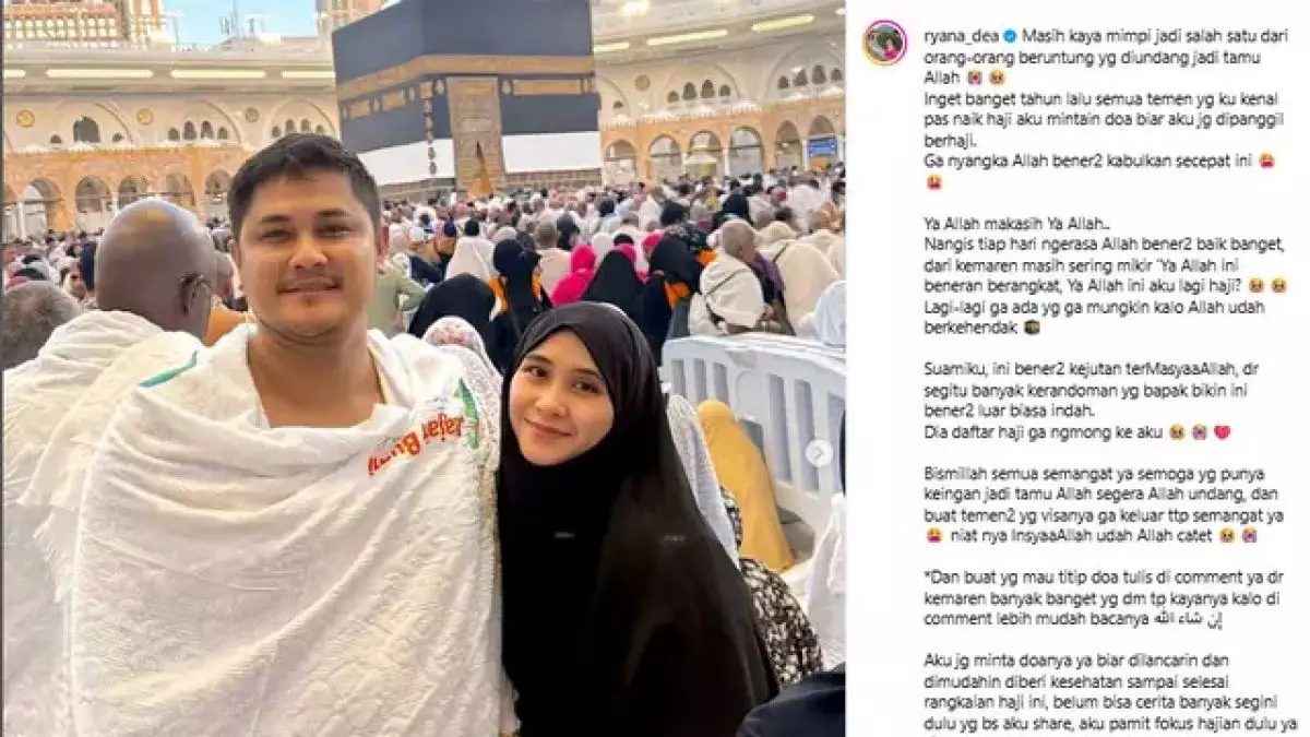 Cerita mengharukan Ryana Dea dapat kejutan naik haji dari suami, berasa mimpi bisa ke Tanah Suci