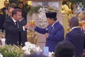 Bukan alkohol, ini kata Istana soal minuman yang dinikmati Prabowo dan Macron saat gala dinner