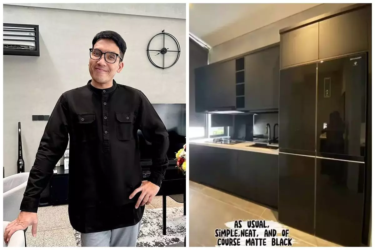 Jadi lebih mewah usai renovasi, ini 5 cara Desta menata dapur minimalis serba hitam tetap estetik