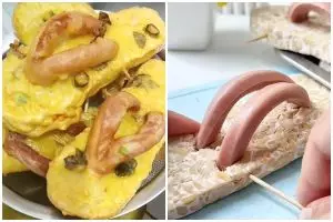 Bukan tipuan AI, ini cara bikin sandal goreng jepit dari tempe dan sosis yang lucu dan gampang dibuat