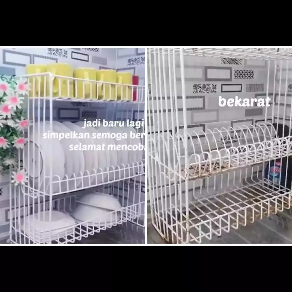 Tanpa digosok pasta gigi, ini trik mudah menghilangkan karat di rak piring