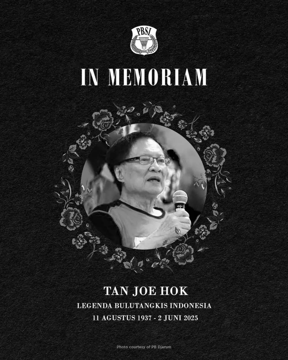 atlet bulutangkis tan joe hok meninggal dunia © 2025 brilio.net