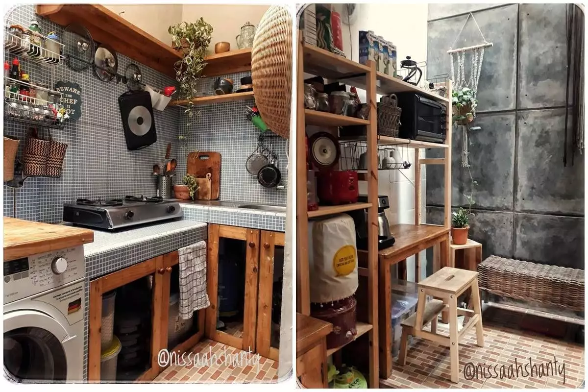 Cara menata dapur seluas gang senggol tanpa kitchen set ini hasilnya bikin nyaman, ini 11 potretnya