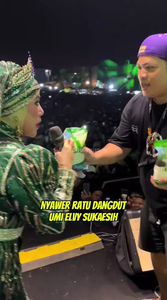 Elvy Sukaesih malah disawer sembako © TikTok Elvy Sukaesih malah disawer sembako © TikTok