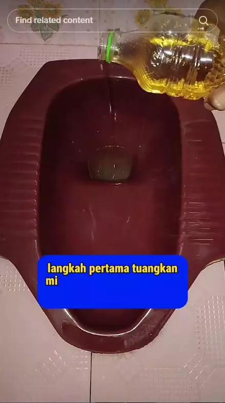 cara mengatasi WC mampet pakai minyak dan garam © TikTok