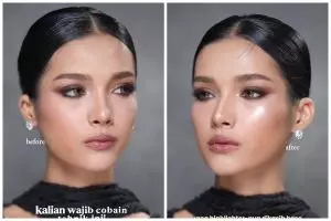 Jangan asal pakai banyak produk, trik aplikasikan highlighter ini bikin lebih glowing dan tahan lama