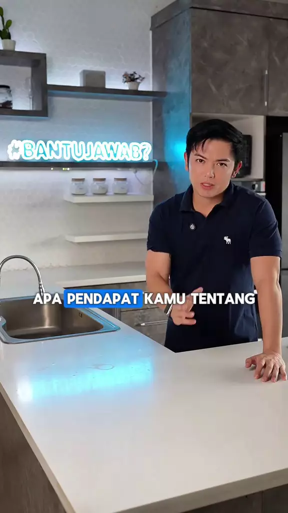 cara Nicky Tirta menata dapurnya tetap clean © Instagram