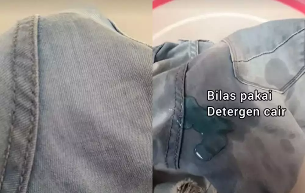 bersihkan noda kuning di celana jeans tanpa disikat kuat © berbagai sumber