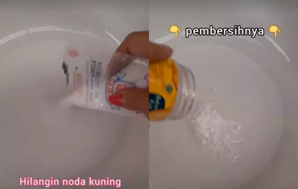 bersihkan noda kuning di celana jeans tanpa disikat kuat © berbagai sumber