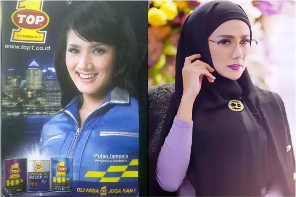 mulan jameela dulu dan kini bantah tudingan oplas © instagram
