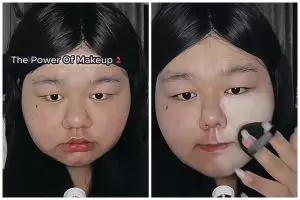 Bermodal solasi, transformasi cewek kecilkan hidung pakai makeup ini hasilnya malah natural bak oplas