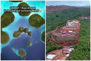 8 Potret before-after Raja Ampat usai jadi tambang nikel beroperasi, hutan mulai gundul