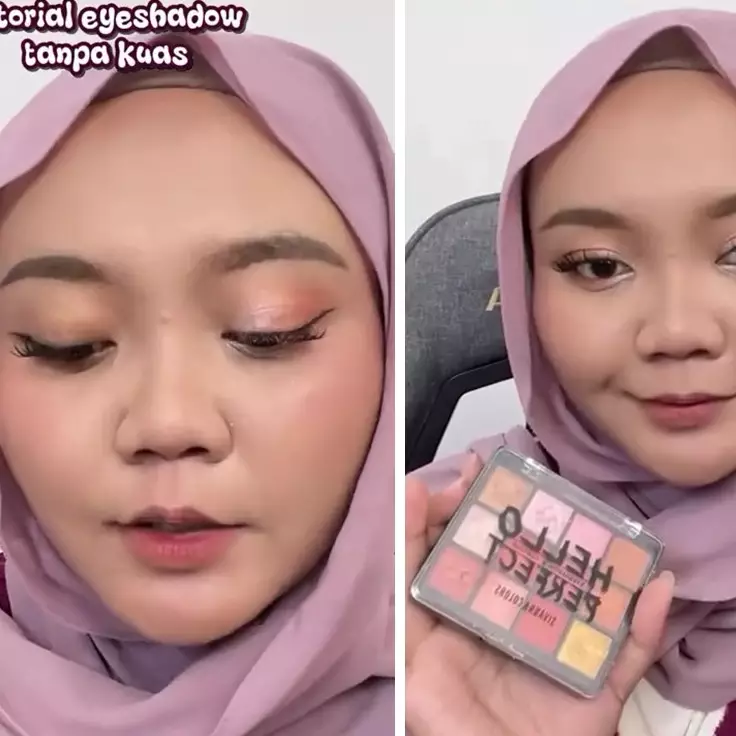 Trik pakai eyeshadow tanpa brush agar hasilnya auto rapi dan nggak bikin blok, cuma pakai 1 alat ini