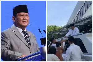 Momen Prabowo bagi-bagi THR usai salat Idul Adha 2025 di Masjid Istiqlal 