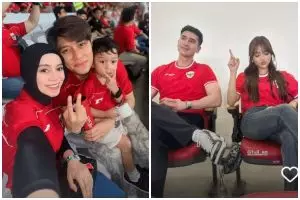 Potret 10 seleb nonton Timnas Indonesia vs China di GBK, Jennifer Coppen bareng keluarga Justin Hubner