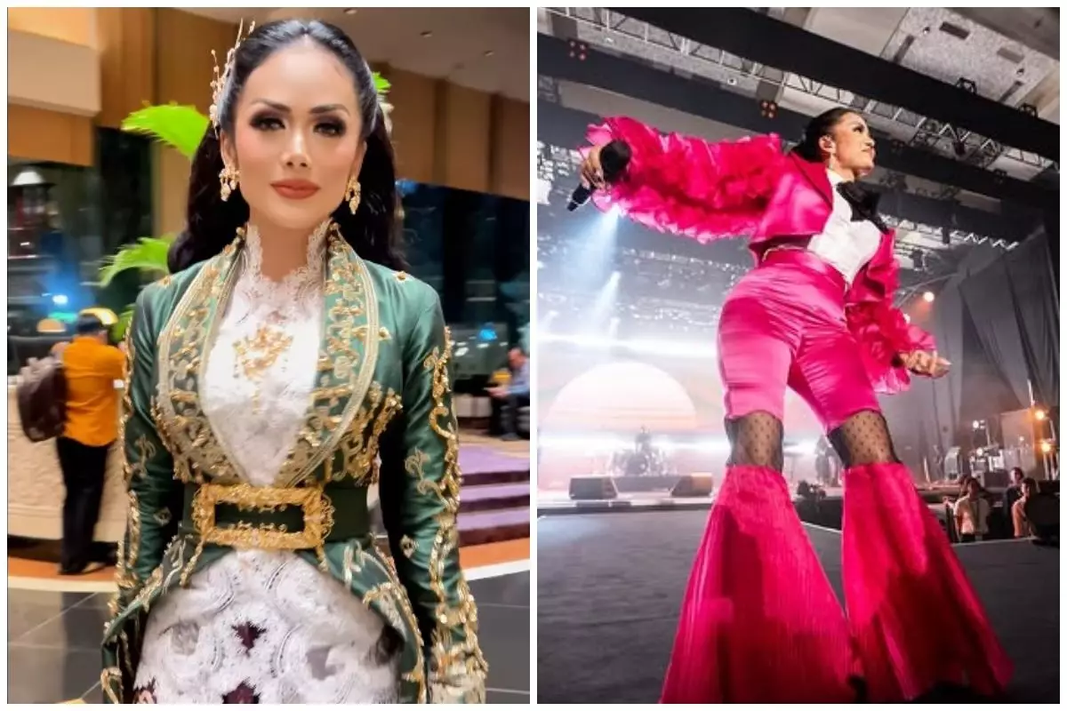 9 Potret Krisdayanti tampil nyentrik di acara Java Jazz Festival, pemilihan busananya bikin heran