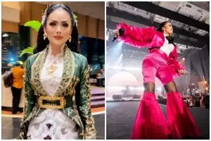 9 Potret Krisdayanti tampil nyentrik di acara Java Jazz Festival, pemilihan busananya bikin heran