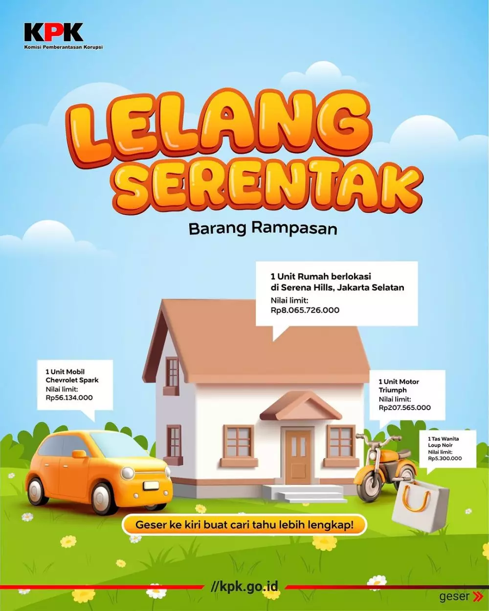 Cara ikut lelang barang sitaan KPK 2025 © 2025 brilio.net