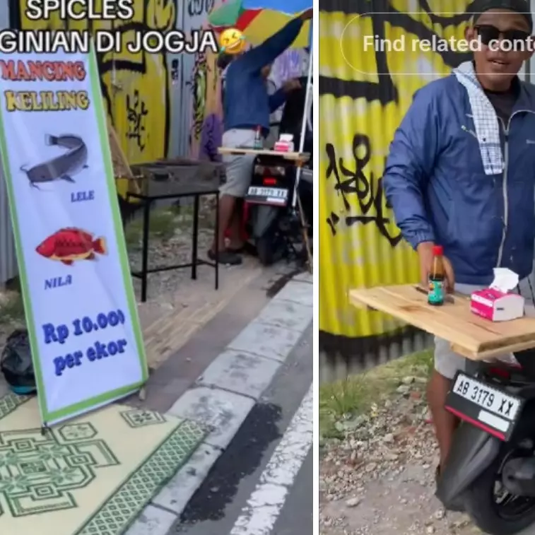 Viral pria ini buka jasa mancing keliling pakai motor, penampakan kolamnya unik diluar ekspetasi