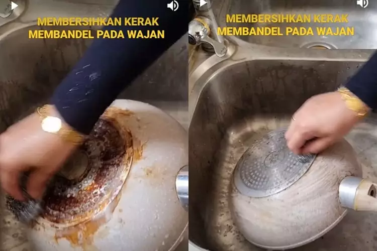 trik bersihkan kerak gosong di pantat wajan cuma pakai 2 bahan dapur © berbagai sumber trik bersihkan kerak gosong di pantat wajan cuma pakai 2 bahan dapur © berbagai sumber