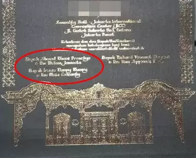 Nama Mulan Jameela di undangan pernikahan Al Ghazali © 2025 brilio.net