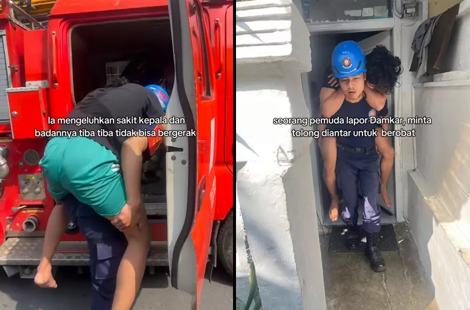 Pria panggil damkar untuk antar ke rumah sakit  © 2025 TikTok