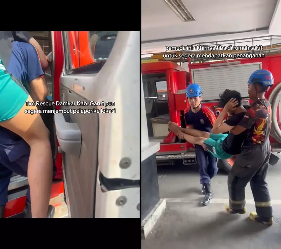 Pria panggil damkar untuk antar ke rumah sakit  © 2025 TikTok