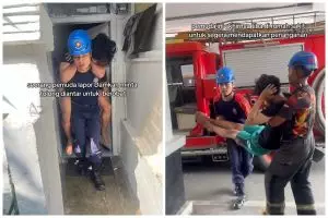 Bukan ambulans, pria ini pilih panggil damkar untuk diantar ke rumah sakit, aksi heroiknya tuai pujian