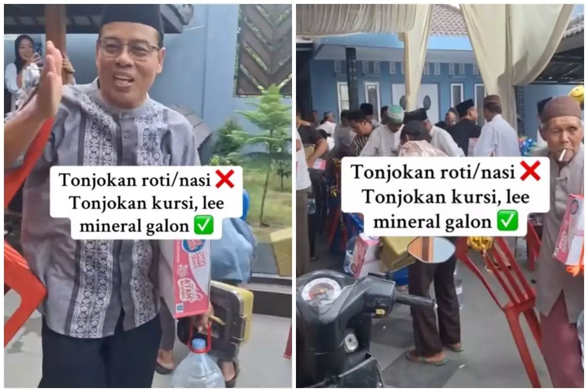 Beda dari nikahan biasa, hajatan di Cirebon ini suvenirnya kursi plastik, 5 potretnya bikin ngakak