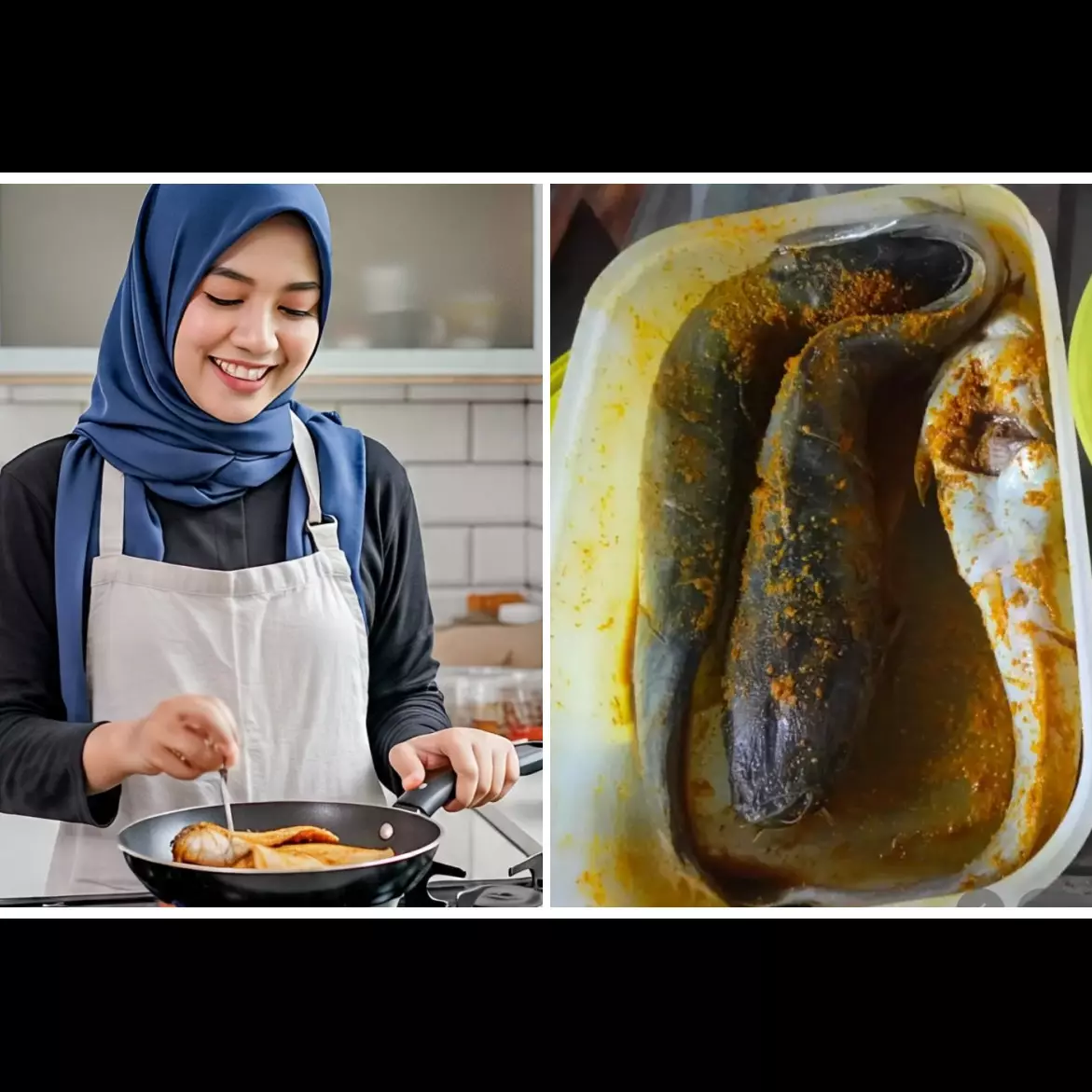 Momen kocak istri salah bawain bekal suami lele mentah, gigit jari makan nasi doang