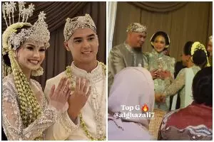 5 Potret Maia Estianty dan Ahmad Dhani antar Al Ghazali ke pelaminan, kesampingkan konflik demi anak