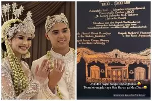 7 Potret desain undangan ngunduh mantu Al Ghazali dan Alyssa Daguise, pakai box mewah detail emboss