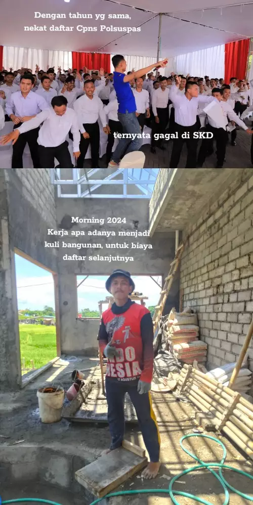 pria lulusan SMA rela jadi kuli demi masuk TNI © TikTok pria lulusan SMA rela jadi kuli demi masuk TNI © TikTok