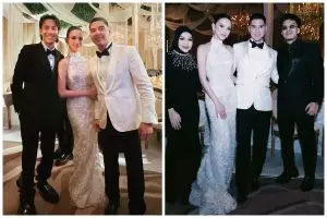 Potret 9 selebriti hadiri intimate dinner party Al Ghazali dan Alyssa Daguise, elegan dengan dresscode
