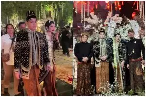 9 Potret Al dan Alyssa di acara ngunduh mantu, tampil elegan dengan busana pengantin adat Jawa Solo