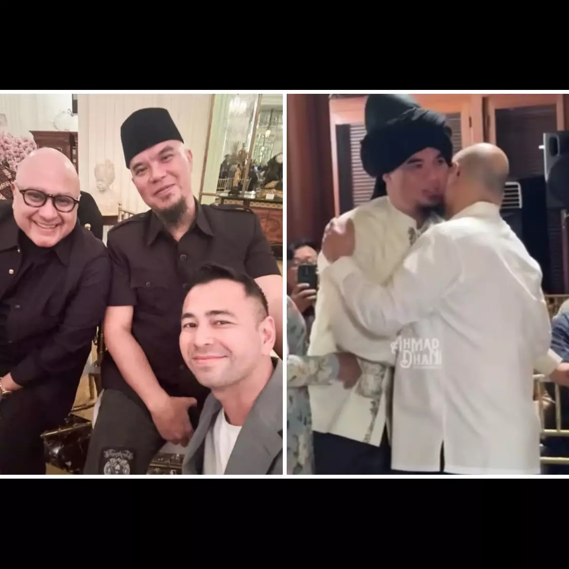 Sebut suami Maia Estianty terbaik, 7 potret akrab Ahmad Dhani dan Irwan Mussry di nikahan Al Ghazali