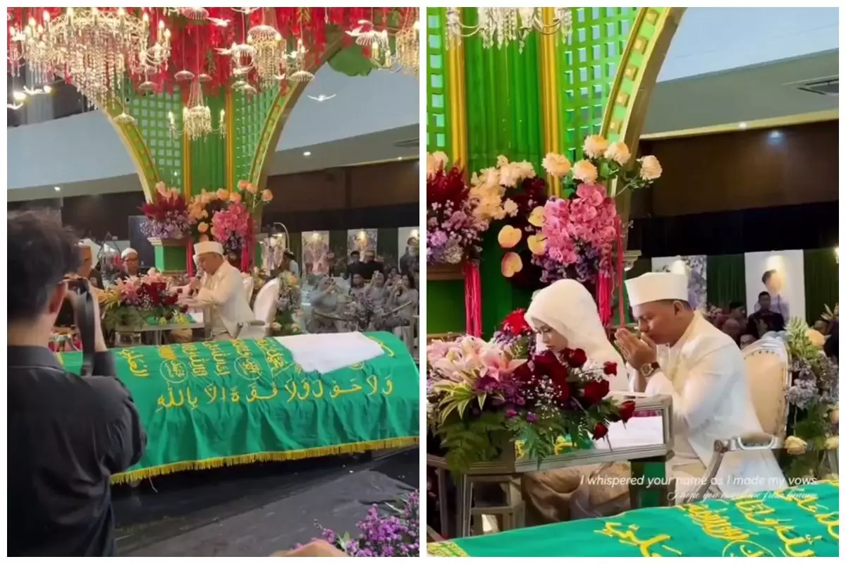 Momen haru pernikahan anak rektor ULM, akad berlangsung di hadapan jenazah ayah mempelai pria