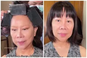 Transformasi makeup ibu-ibu ini bikin pangling bak 20 tahun lebih muda usai dirias ala facelift