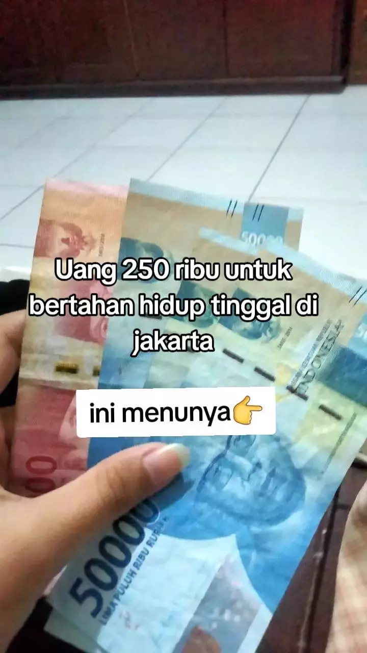 wanita hidup di Jakarta dengan Rp250 ribu © TikTok wanita hidup di Jakarta dengan Rp250 ribu © TikTok