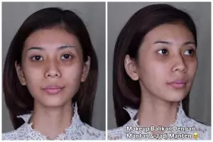 Punya mata panda lebar, transformasi cewek dirias ala pengantin Sunda ini auto fresh bikin pangling