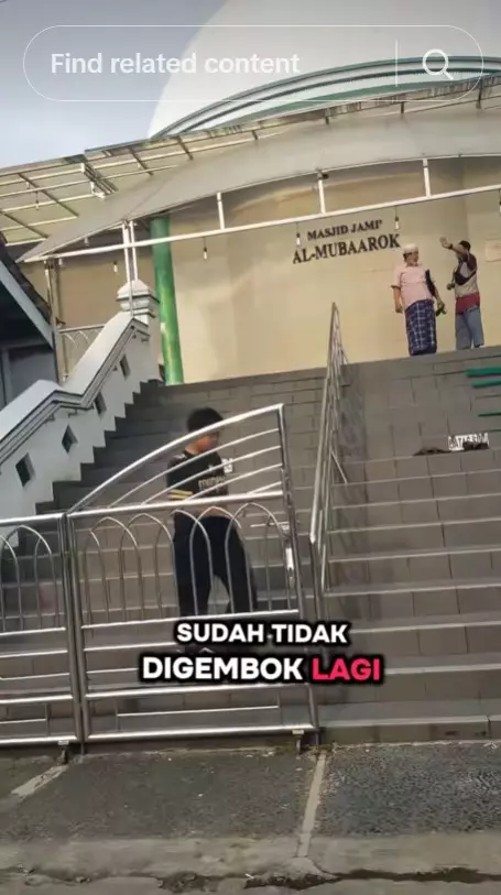 Masjid di Depok selalu digembok begini endingnya © TikTok