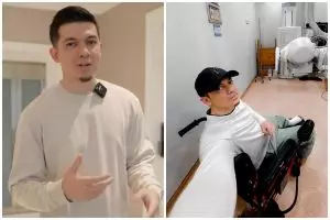 7 Potret kondisi terbaru Irwansyah pasca alami patah tulang, jalan dibantu pakai tongkat